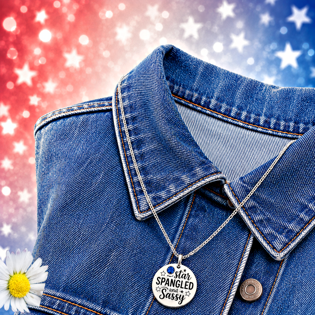Star-Spangled Sass - Blue  Necklace