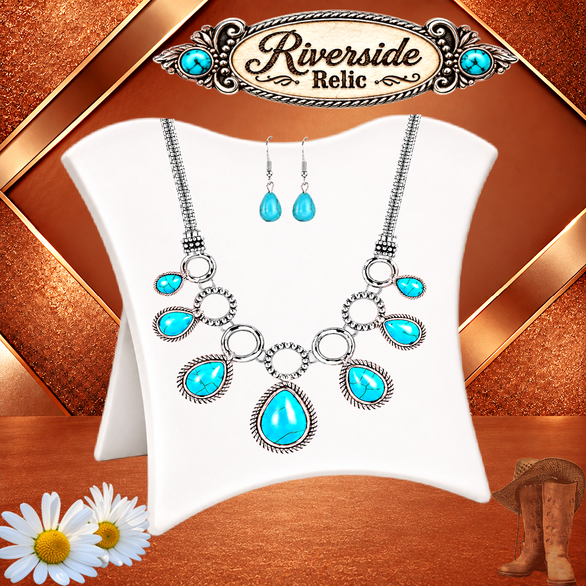 Riverside Relic - Blue Necklace