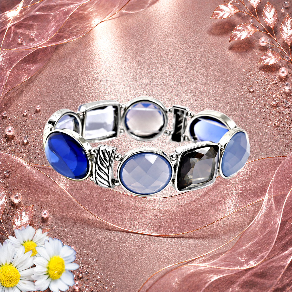 Glassy Generosity - Blue  Bracelet