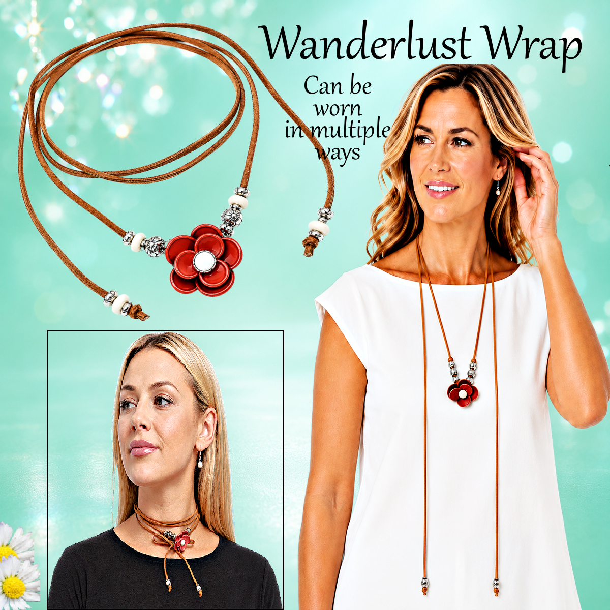 Wanderlust Wrap - Brown Necklace