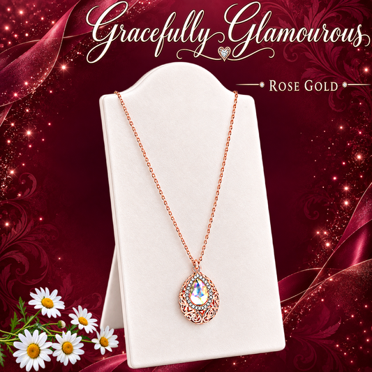 Gracefully Glamourous - Rose Gold Necklace