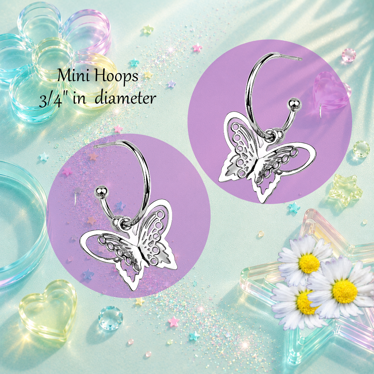 Butterfly Freestyle - Silver  Earrings