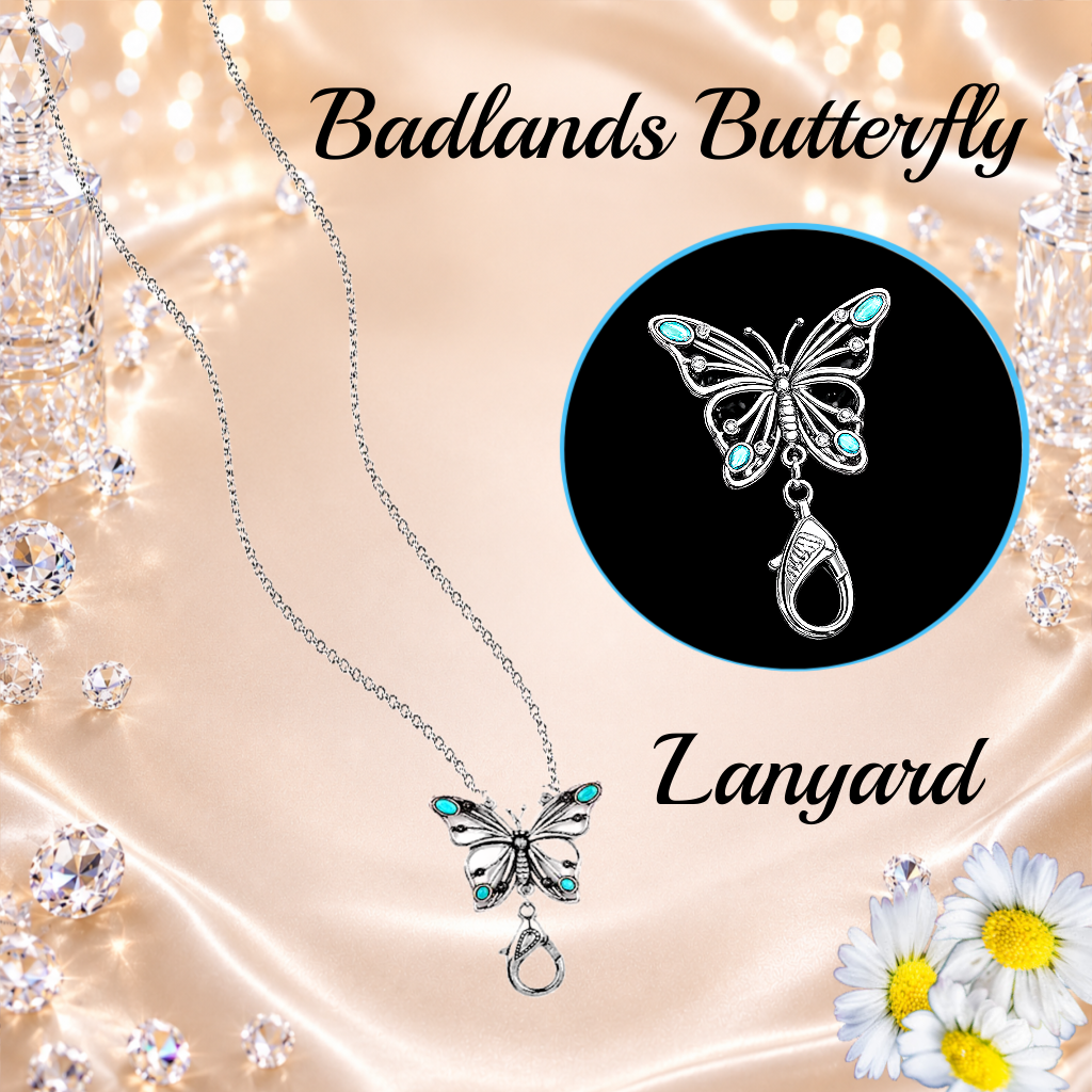 Badlands Butterfly - Blue  LANYARD