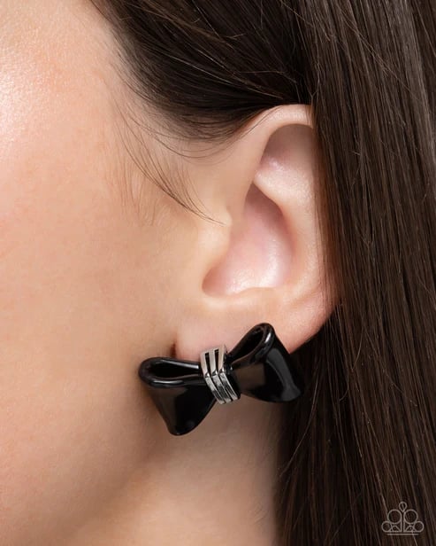 Spruced Up - Black Earrings