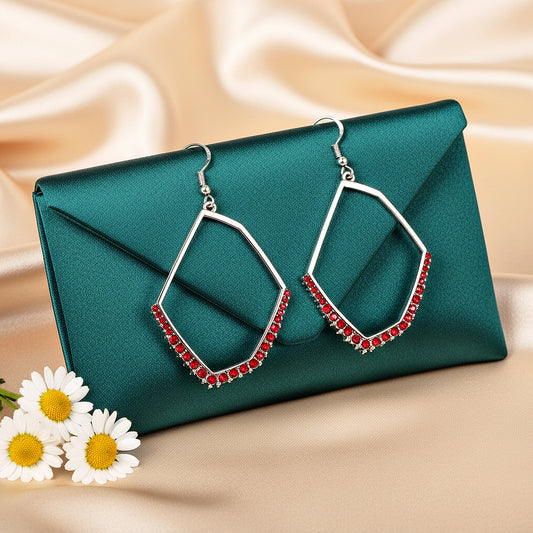Bent on Success - Red Earrings