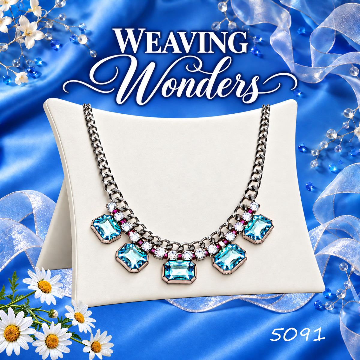 WEAVING Wonder- Blue/Multi Necklace