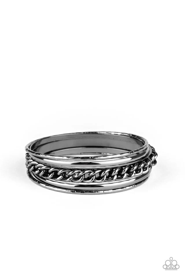 A Piece Of The Action - Black/Gunmetal Bracelet