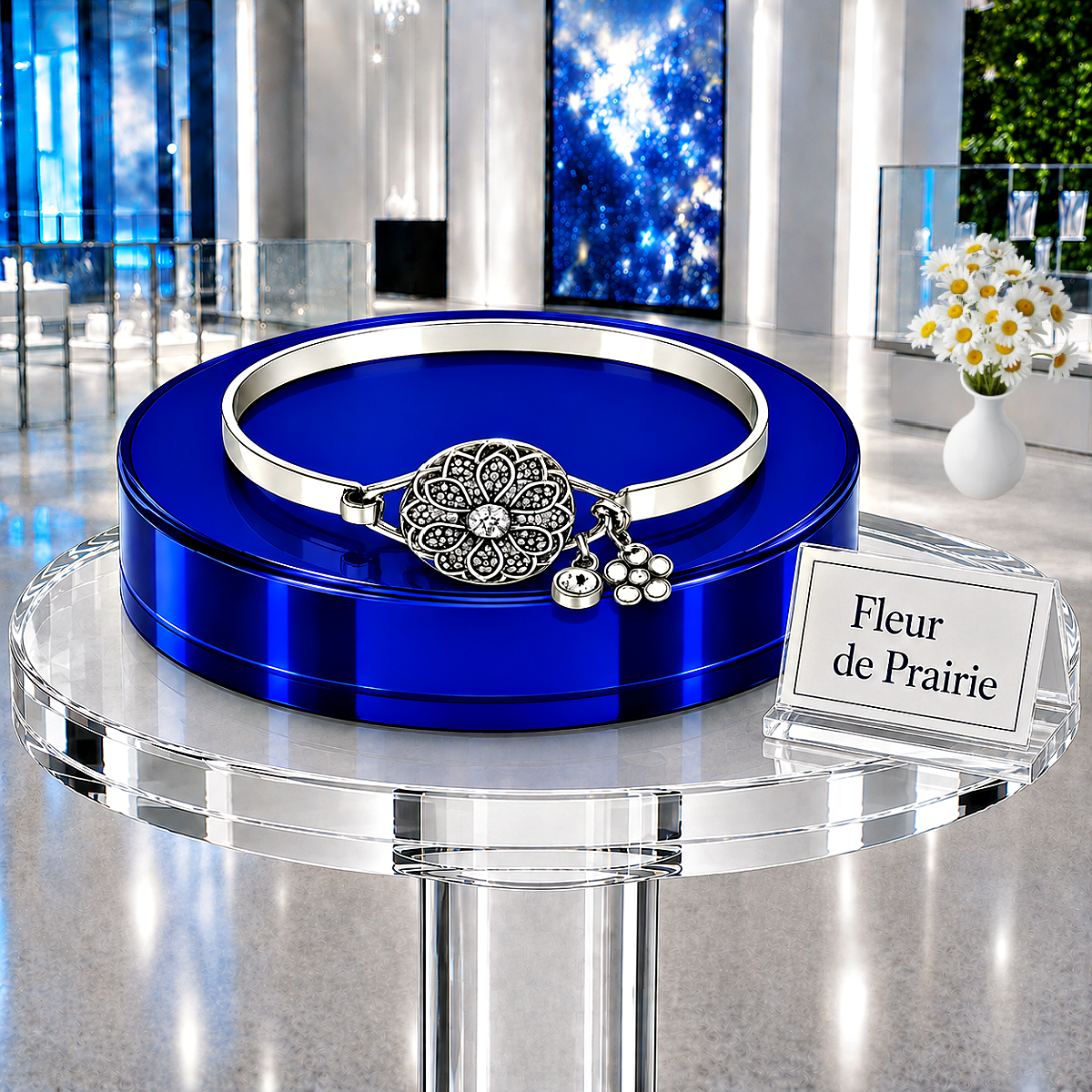 Fleur de Prairie - White  Bracelet