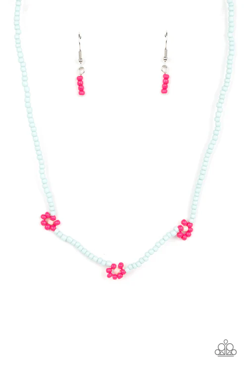 Bewitching Beading - Pink  Necklace