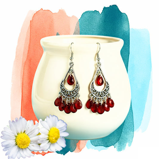 Beachside Ballroom - Red  Earrings