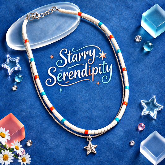 Starry Serendipity - White Necklace