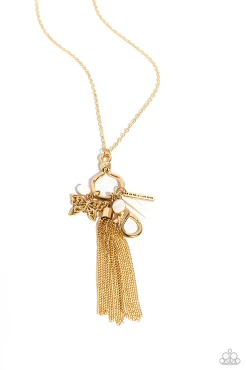 SHELL-ebirty Showcase - Gold Lanyard Necklace