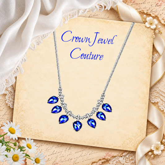 Crown Jewel Couture - Blue   Necklace