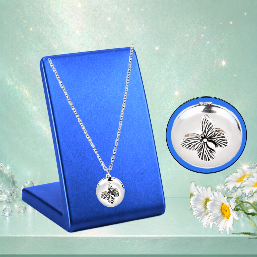 Monarch Meadow - Silver  Necklace