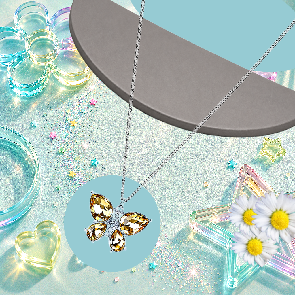 Free-Flying Flutter - Yellow  Necklace