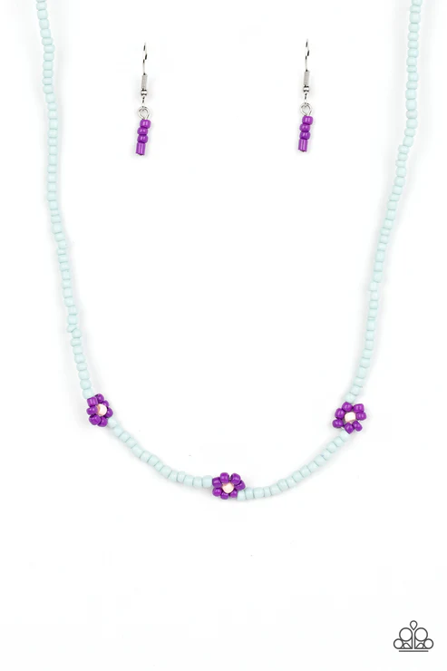 Bewitching Bouquet - Purple  Necklace