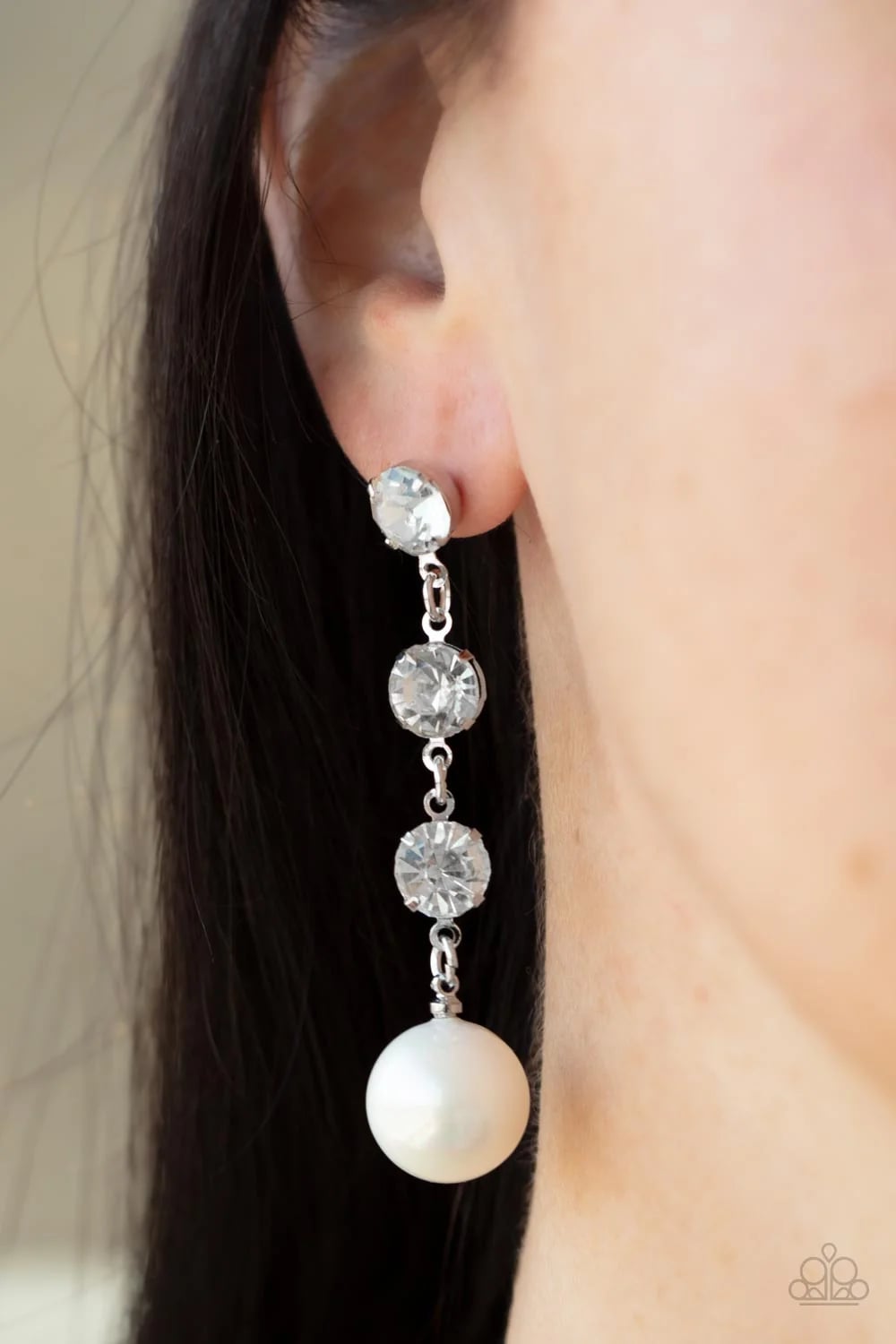 Yacht Scene - White Post Earrings