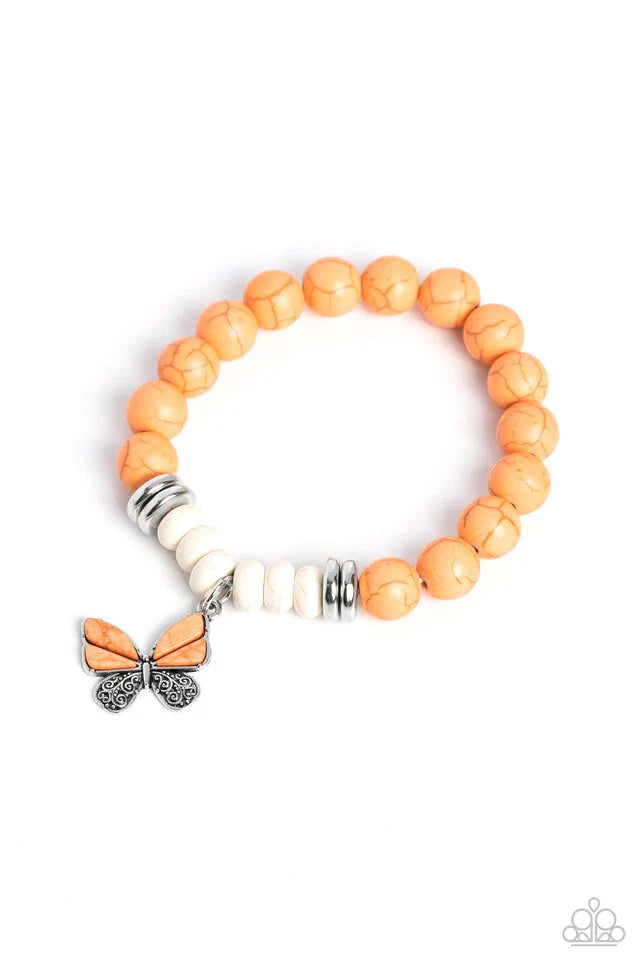 Bold Butterfly  - Orange  Bracelet