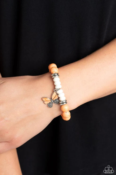 Bold Butterfly  - Orange  Bracelet