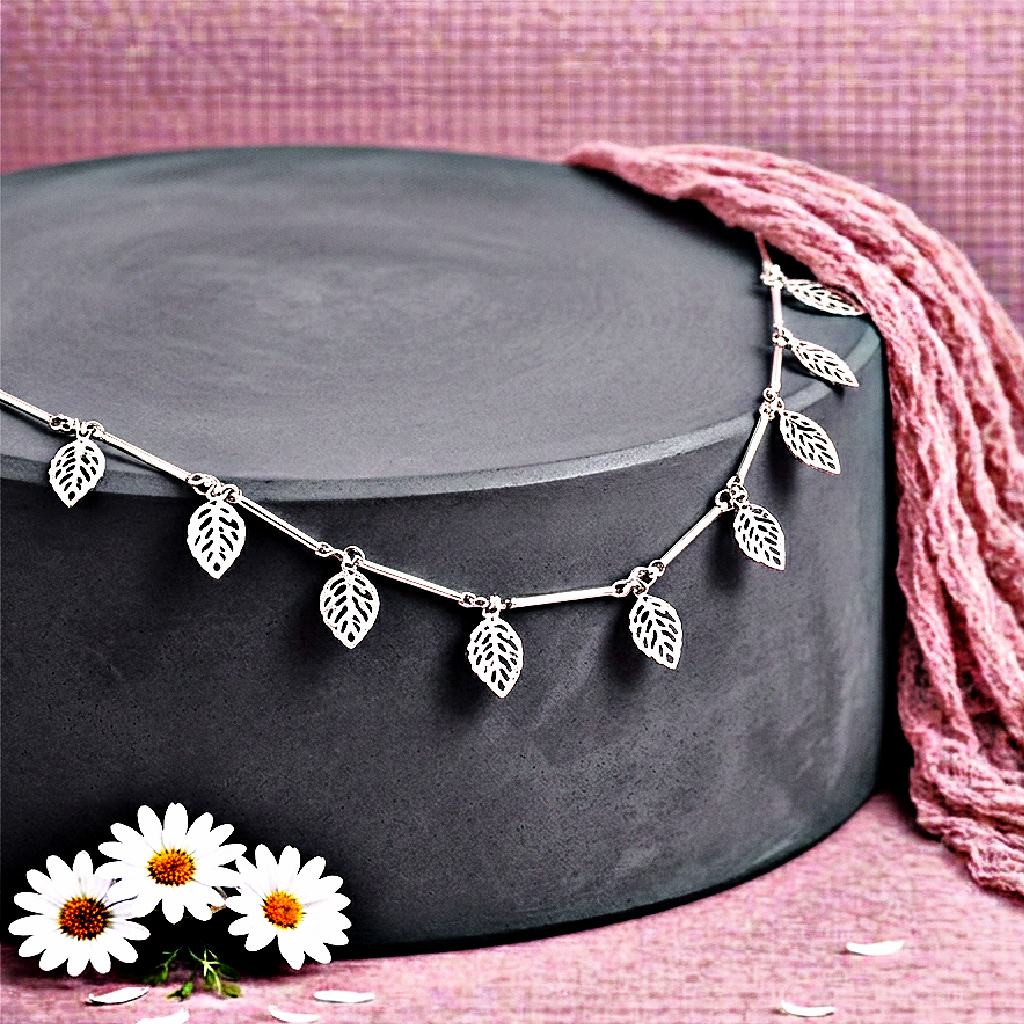 LEAF A Light On - Silver  Necklace
