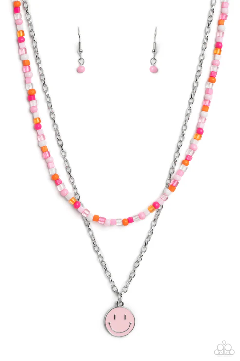 High School Reunion - Pink  Necklace