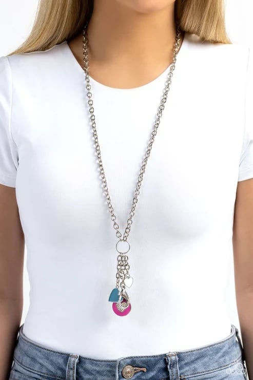Homecoming Hour - Pink Lanyard Necklace