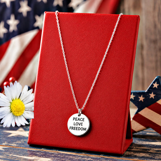 Freedom Isnt Free - Silver  Necklace