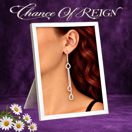 Chance Of REIGN - White Post Earrings