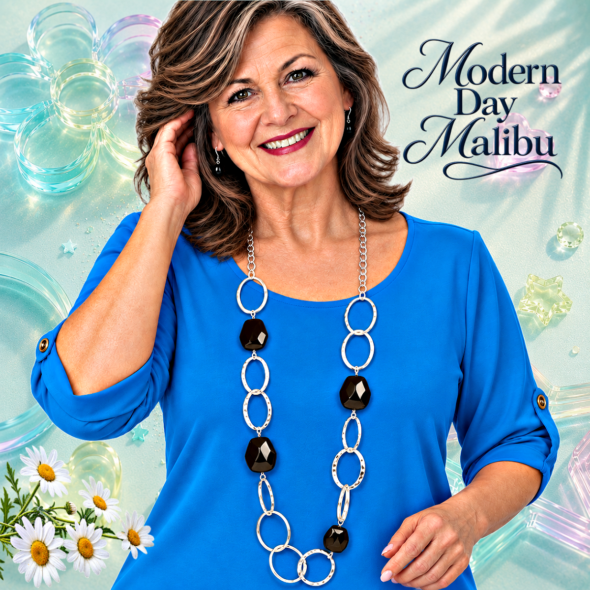 Modern Day Malibu - Black Necklace