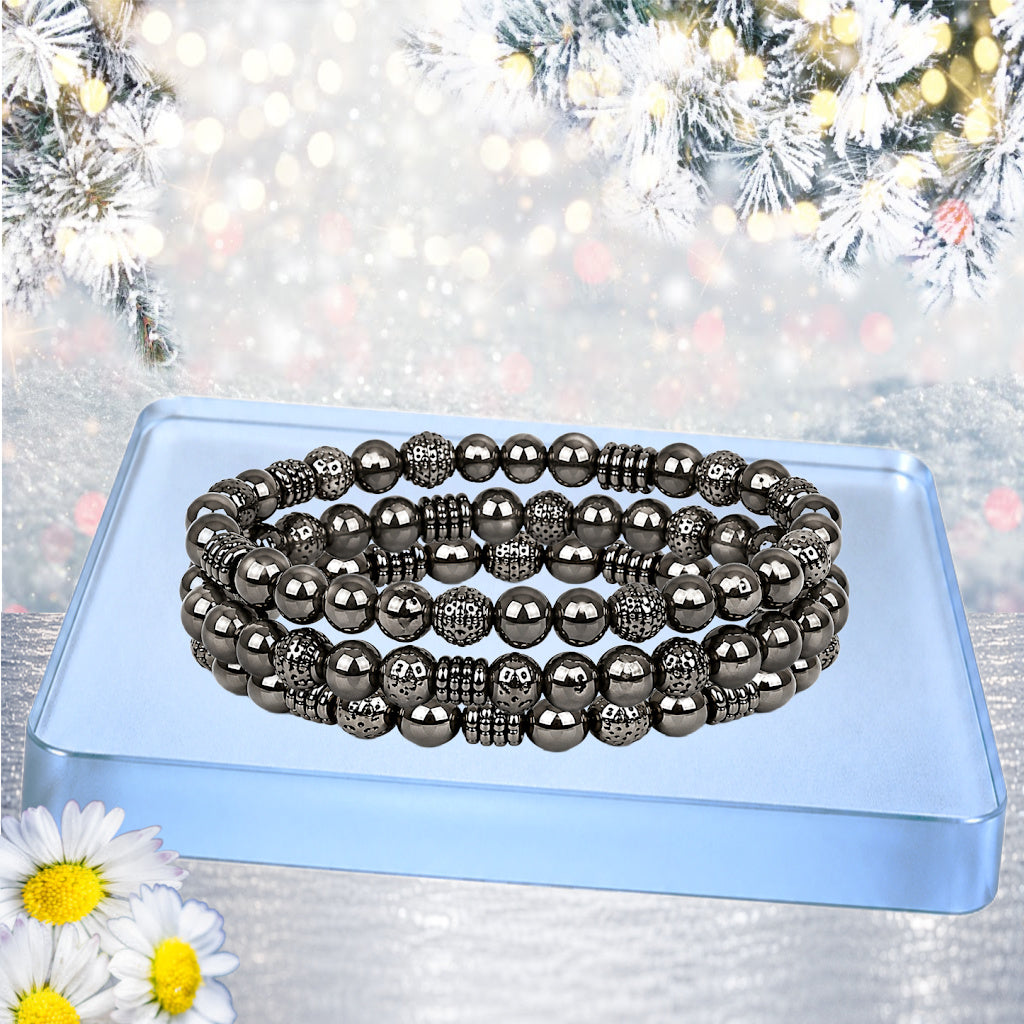 Boundless Boundaries - Black/Gunmetal Bracelet