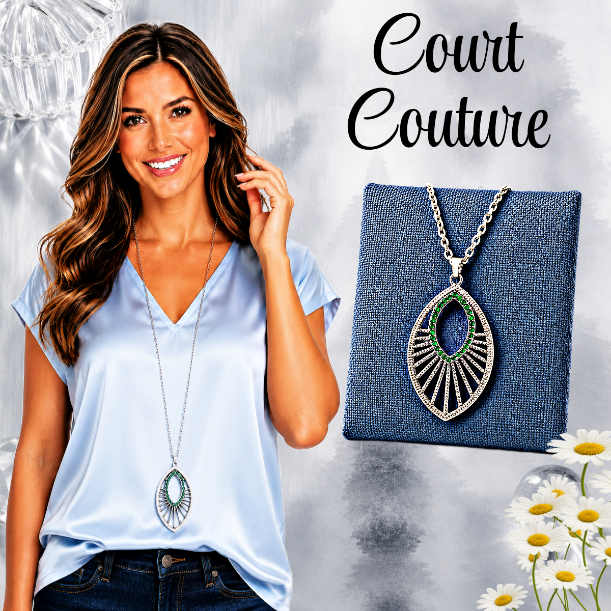 Court Couture - Green   Necklace