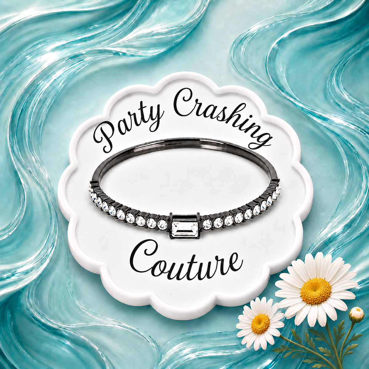Party Crashing Couture - Black/Gunmetal Bracelet