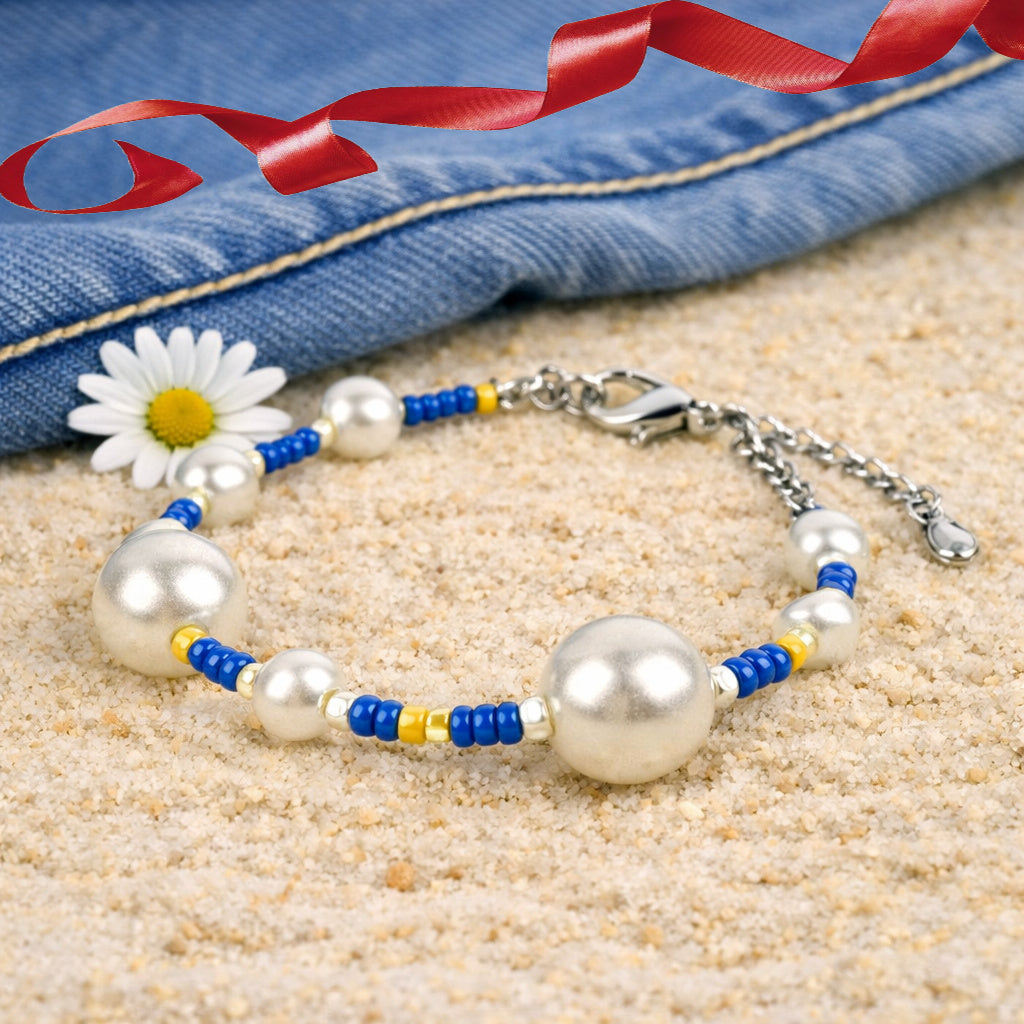 Contemporary Coastline - Blue  Bracelet