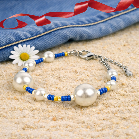 Contemporary Coastline - Blue  Bracelet