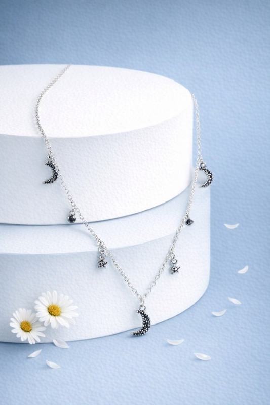 Lunar Lagoon - Silver Necklace