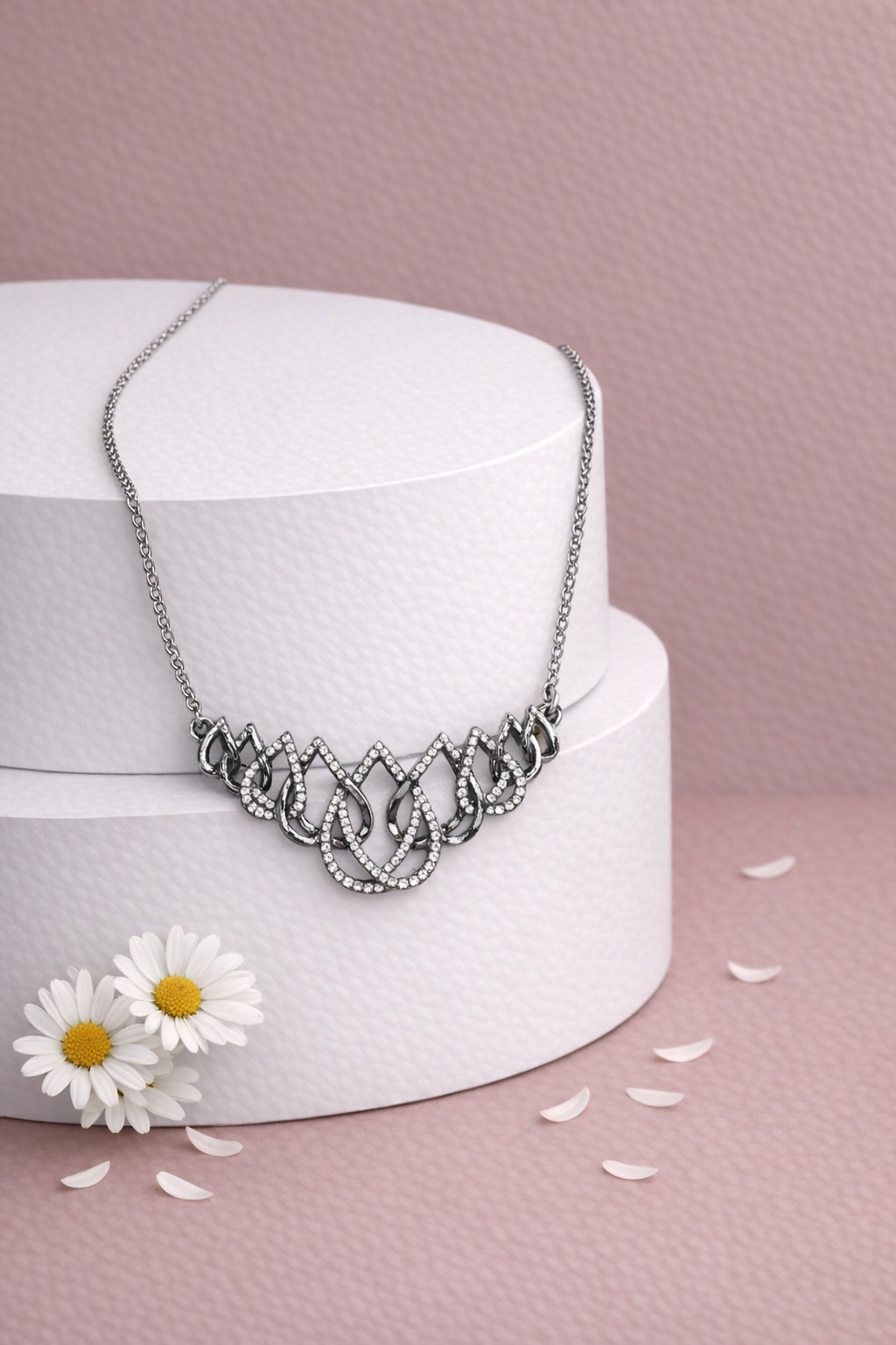 Thunderstruck Teardrops - Black Necklace