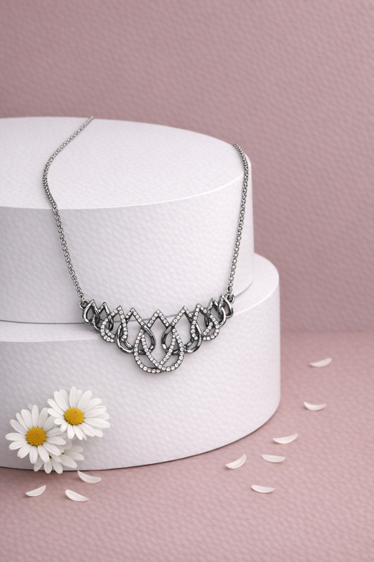 Thunderstruck Teardrops - Black Necklace