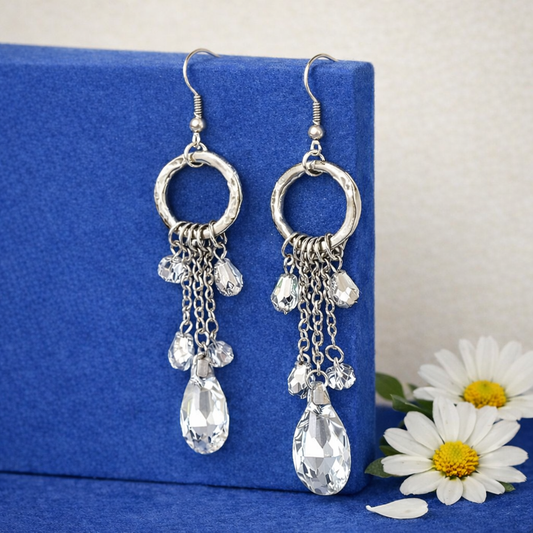 Glammed Up Goddess - Silver  Earrings