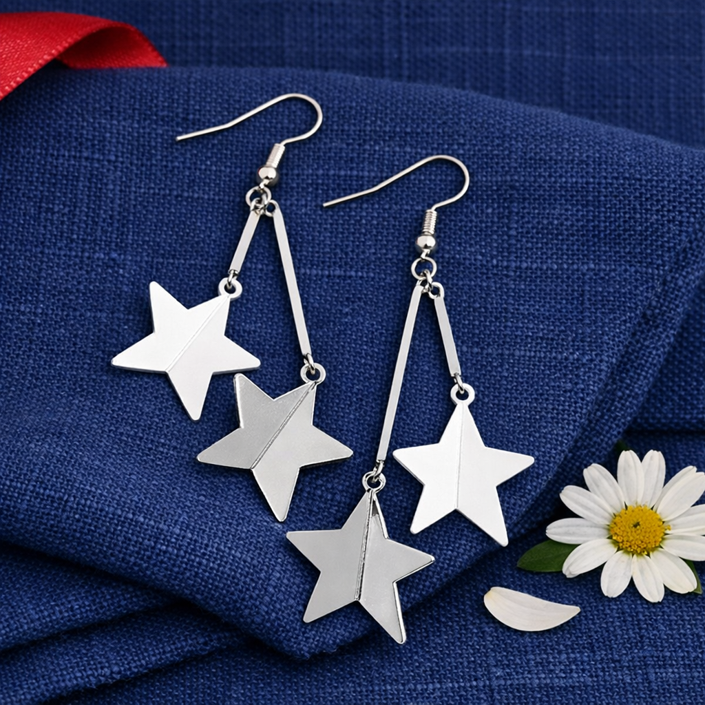 Stellar STAGGER - White  Earrings