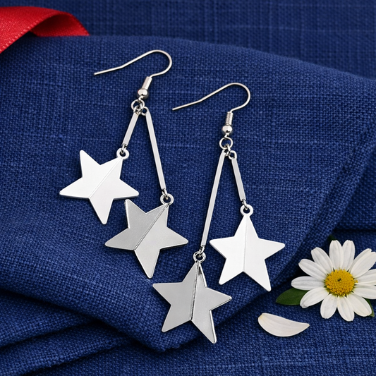 Stellar STAGGER - White  Earrings
