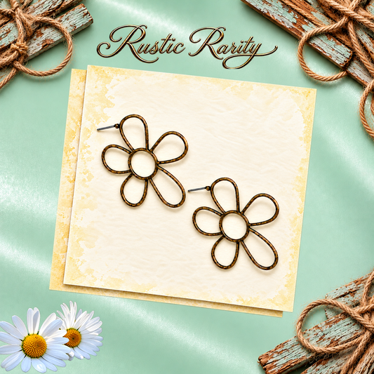 Rustic Rarity - Brass - Post Earrings