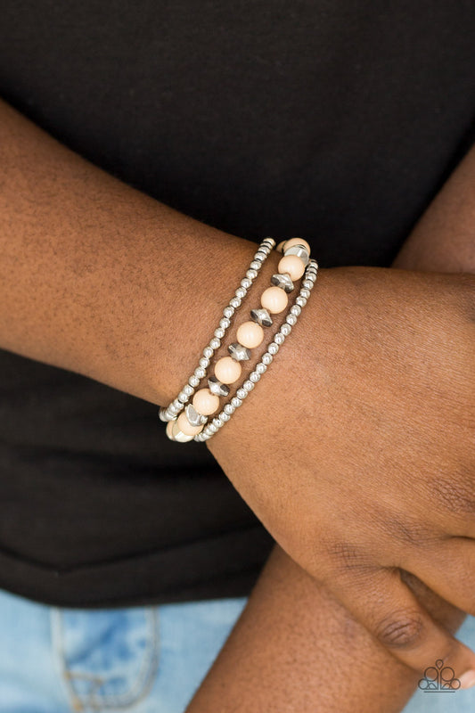 Epic Escape - Brown  ~ Paparazzi Stretch Bracelet