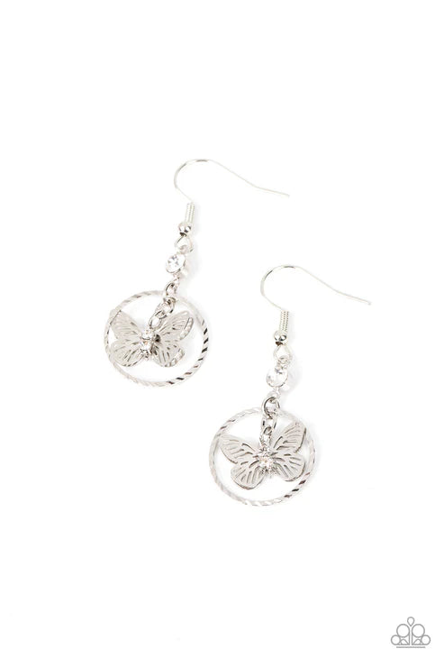 Fabulous Flutter - White  Earrings