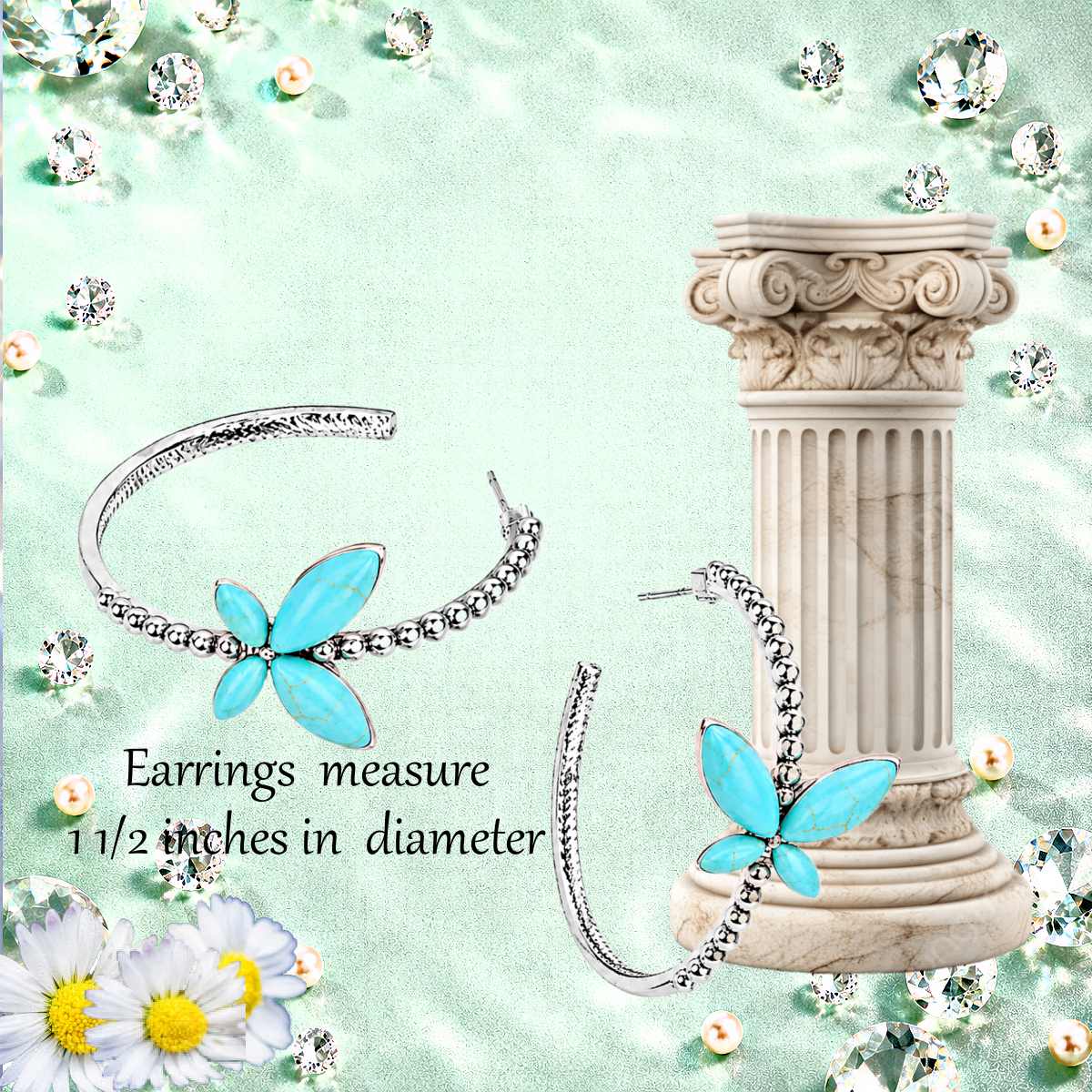 Bohemian Butterfly - Blue Earrings