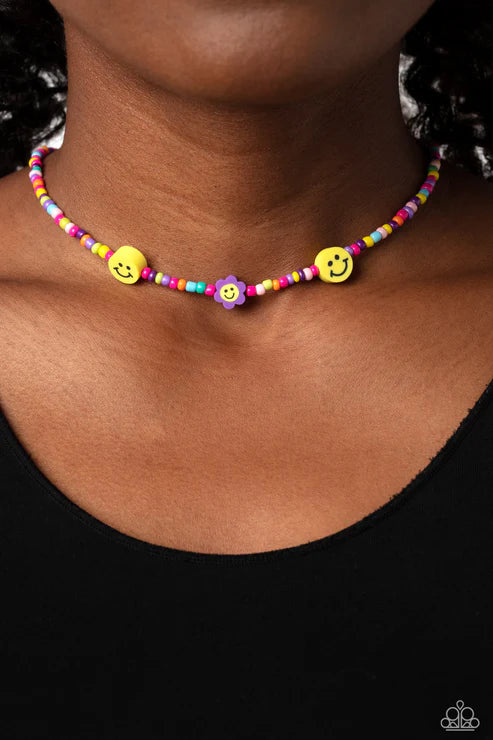 Flower Power Pageant - Purple  Necklace