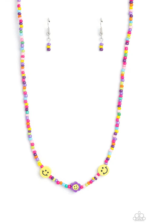 Flower Power Pageant - Purple  Necklace