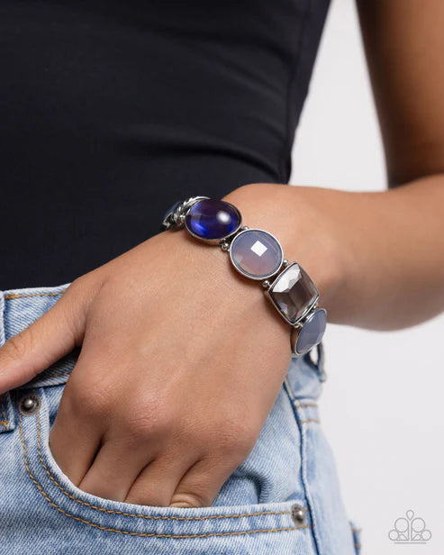 Glassy Generosity - Blue  Bracelet