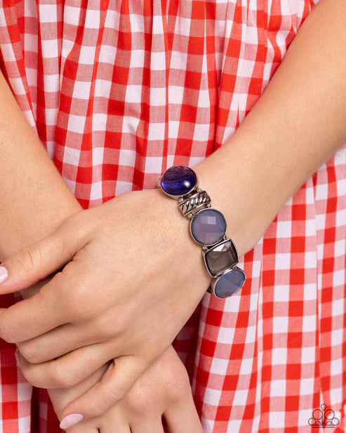 Glassy Generosity - Blue  Bracelet
