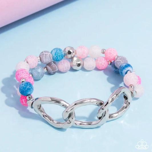 Hammered Haven - Pink  Paparazzi Bracelet