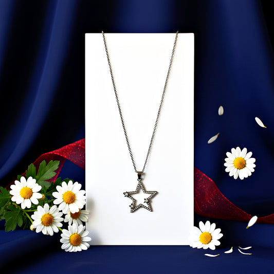 I Pledge Allegiance to the Sparkle - Black/Gunmetal Necklace